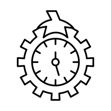 Pomodoro Technique Vector Line Icon Design