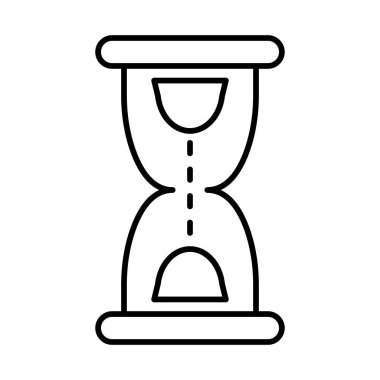 Hourglass Vector Line Icon Design