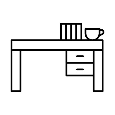 Masa Vektörü Satırı Simgesi Tasarımı