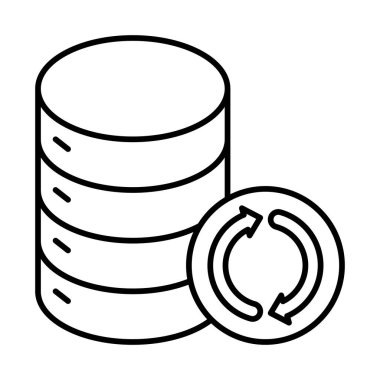 Backup Vector Line Icon Design