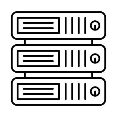 Database Vector Line Icon Design