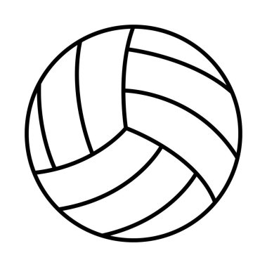 Volleyball vector line icon design