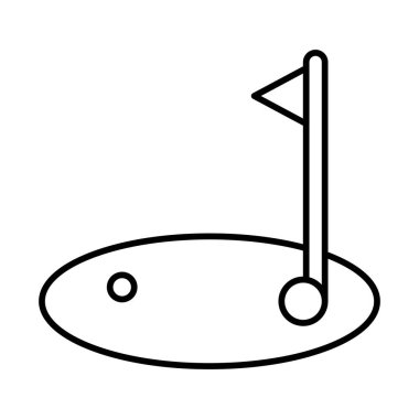 Golf vector line icon design