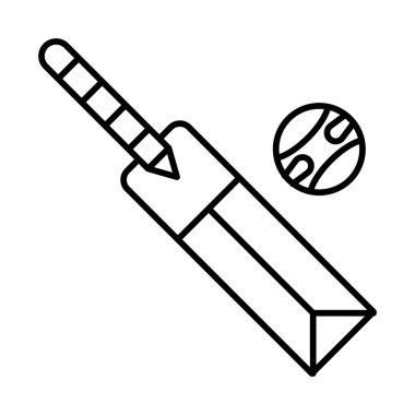 Cricket vector line icon design