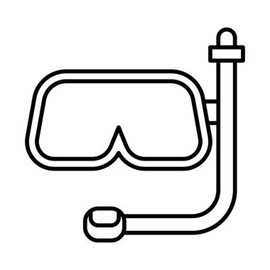 Scuba Diving vector line icon design
