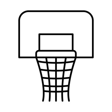 Basketball Hoop vector line icon design