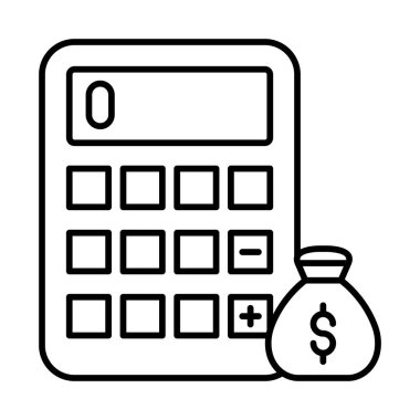 Budgeting Vector Line Icon Design