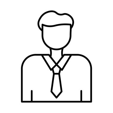 Manager Vector Line Icon Design