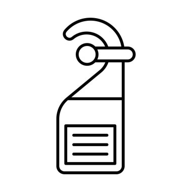 Door Hanger Vector Line Icon Design