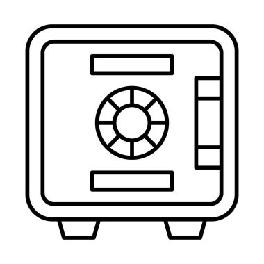 Safe Box Vector Line Icon Design