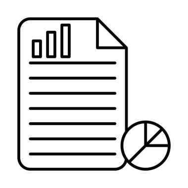 Financial Database Vector Line Icon Design