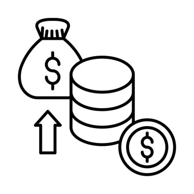 Costs Vector Line Icon Design