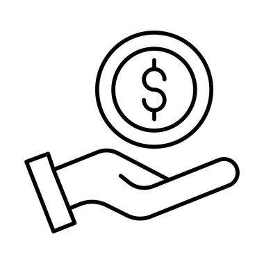 Expenses Vector Line Icon Design