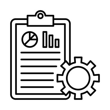 Project Management Vector Line Icon Design