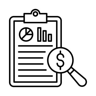 Audit Vector Line Icon Design