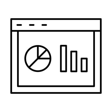 Online Course Vector Line Icon Design