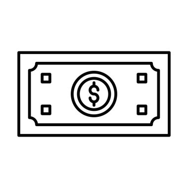 Cash Vector Line Icon Design