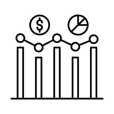 Revenue Vector Line Icon Design