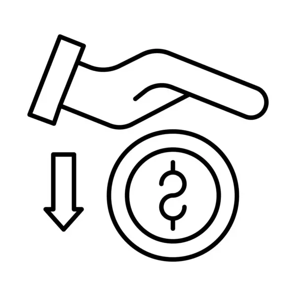 Depreciation Vector Line Icon Design