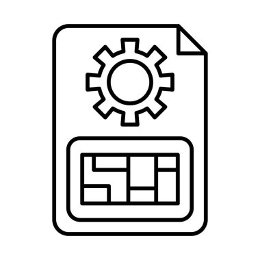 Blueprint Vector Line icon Design 