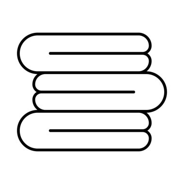 Havlu Vektör Satırı Simge Tasarımı 