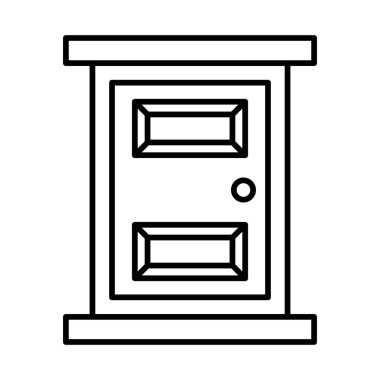 Kapı Vektör Satırı Simgesi Tasarımı 