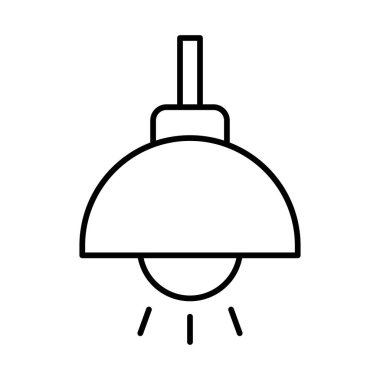 Ceiling Lamp Vector Line icon Design 