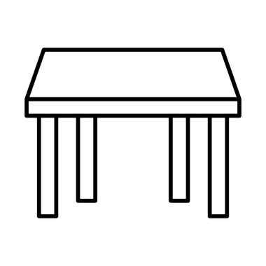 Table Vector Line icon Design  clipart