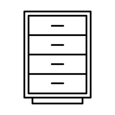 Kabine Vektör Satırı Simge Tasarımı 