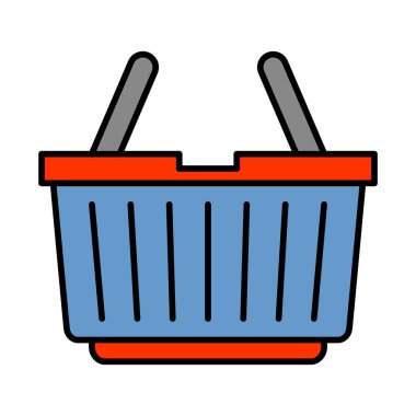 Alışveriş Sepeti Vektör Hattı Doldurulmuş Simge