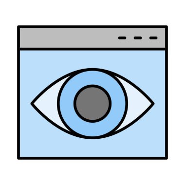 Simge Doldurulmuş Vizyon Vektör Satırı