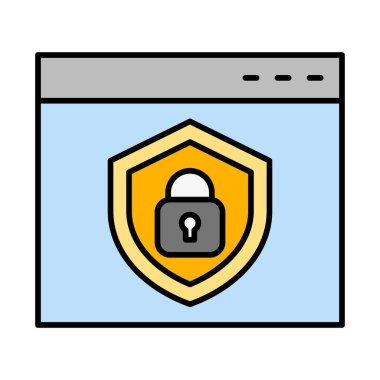 Simge Doldurulmuş SSL Vektör Satırı