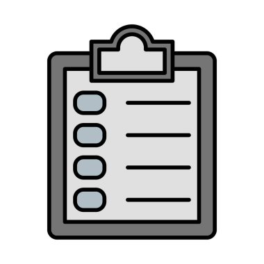 Simge Doldurulmuş Liste Vektörü Satırı