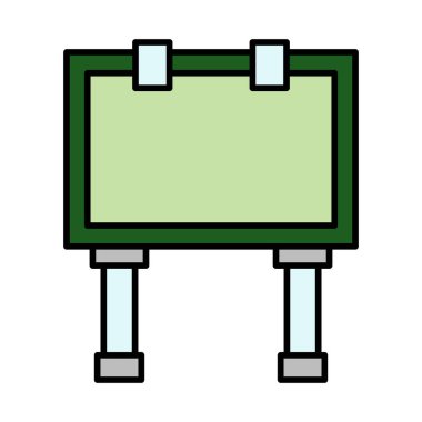 Simge Doldurulmuş Billboard Vektör Satırı