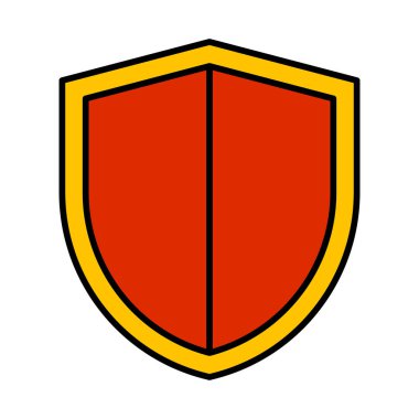 Simge Doldurulmuş Kalkan Vektör Satırı