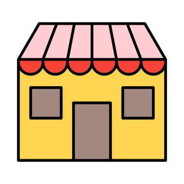 Dükkan Vektör Satırı Simge Dolduruldu