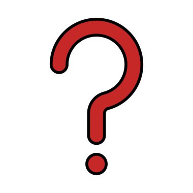 Simge Doldurulmuş Soru İşareti Vektör Satırı