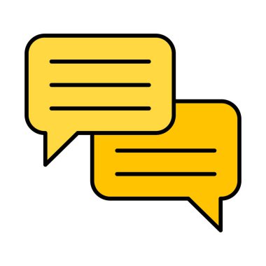 Sohbet Kutusu Vektör Satırı Doldurulmuş Simge