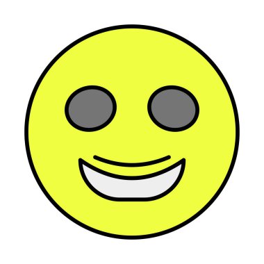 Simge Doldurulmuş Emoji Vektör Satırı