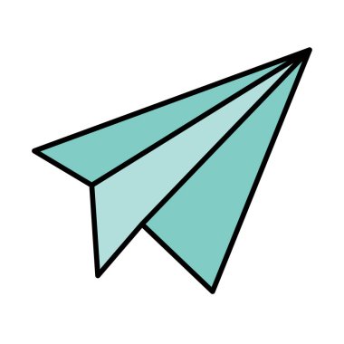 Simge Doldurulmuş Kağıt Düzlem Vektör Satırı