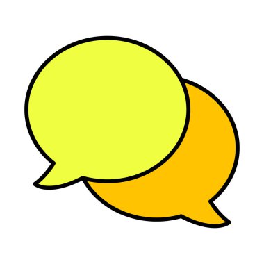 Konuşma Kabarcıkları Vektör Satırı Simge Dolduruldu