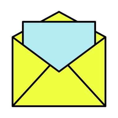 İçi Simge Dolu Zarf Vektör Satırını Aç