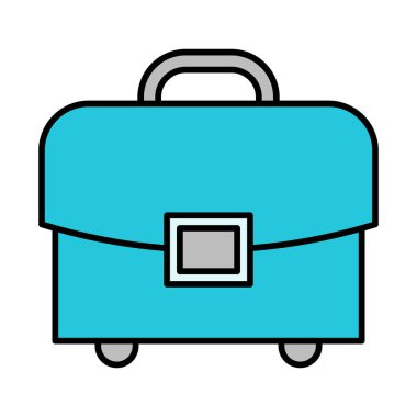 Simge Doldurulmuş Evrak Çantası Vektör Satırı