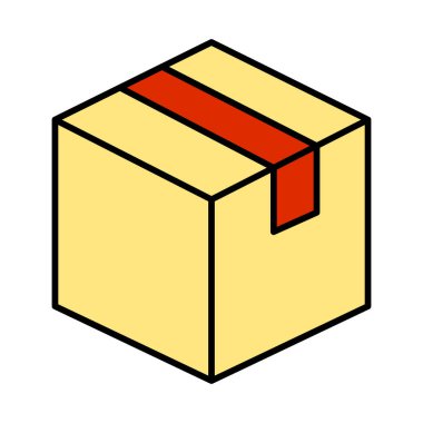 Simge Doldurulmuş Kutu Vektör Satırı