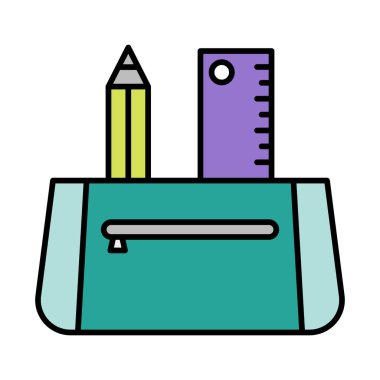 Kalem Davası Vektör Satırı Simge Dolduruldu