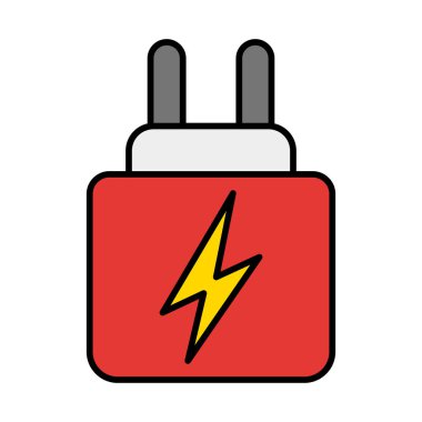 Adapter Vektör Satır Simgesi Tasarımı