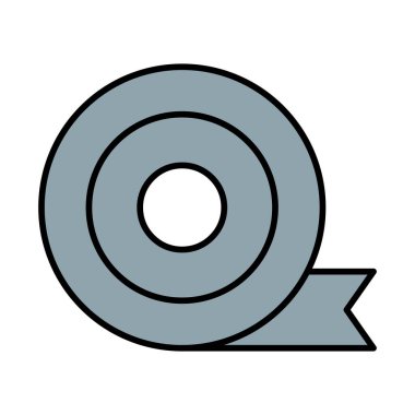 Teyp Vektör Satırı Simgesi Tasarımı Yalıtılıyor