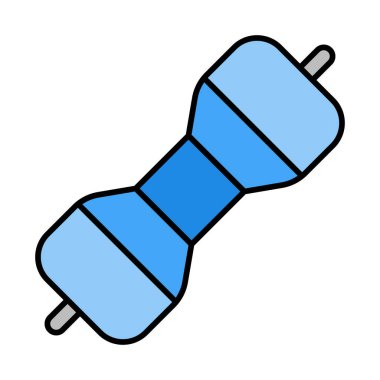 Direnç Vektör Satır Simgesi Tasarımı