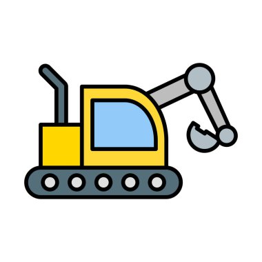 Kazıcı Vektör Satırı Simge Dolduruldu