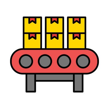 Taşıma Paleti Vektör Satırı Simge Dolduruldu